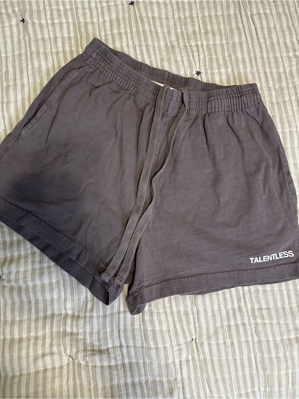 TALENTLESS Charcoal Gray Athletic Drawstring Shorts